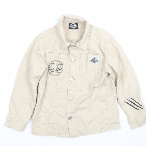 Primark Boys Beige Jurassic World Cotton Jacket 6-7 Years