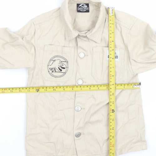 Primark Boys Beige Jurassic World Cotton Jacket 6-7 Years