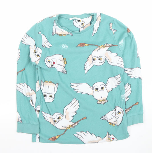 Marks and Spencer Girls Blue Harry Potter Hedwig Fleece Pyjama Top 9-10 Years