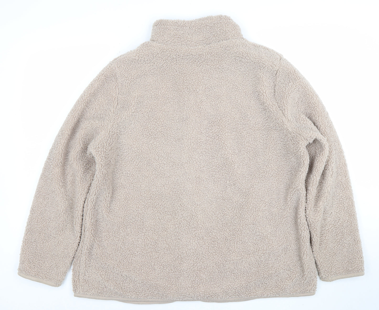 Bonmarche Women Beige Fleece Full Zip Jacket Size 18