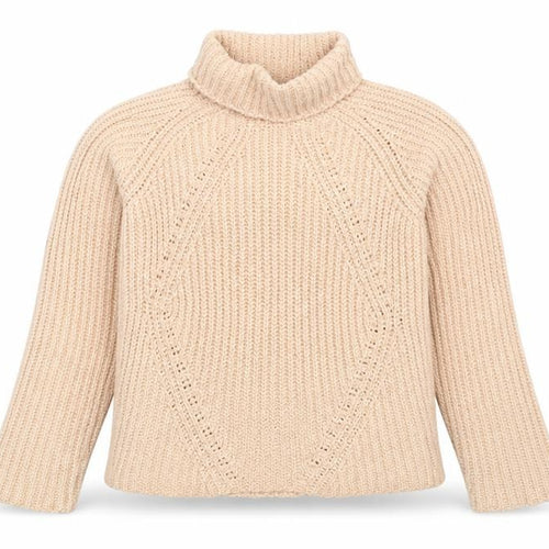 Tamnoon Women Beige Roll Neck Chunky Knit Jumper Size 2