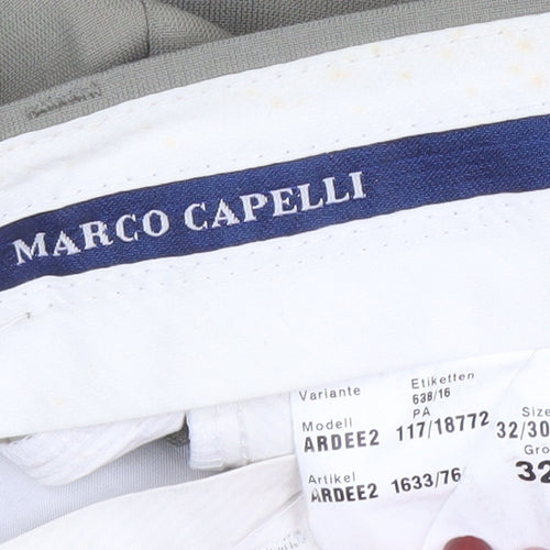Marco Capelli Men's Beige Wool Blend Chino Trousers 32S