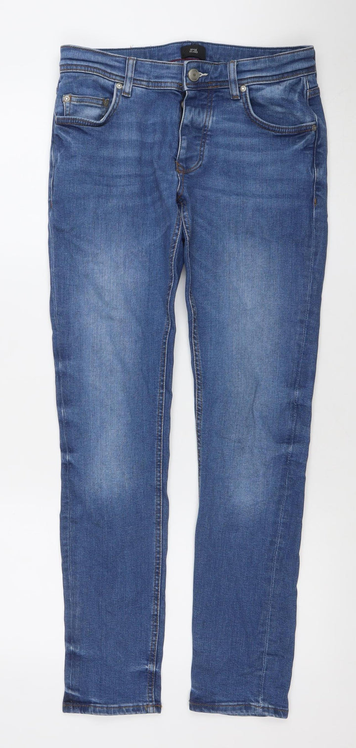 River Island Men's Blue Slim Fit Denim Jeans 28W 32L