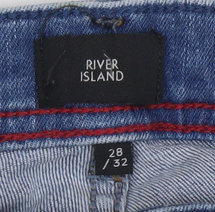 River Island Men's Blue Slim Fit Denim Jeans 28W 32L