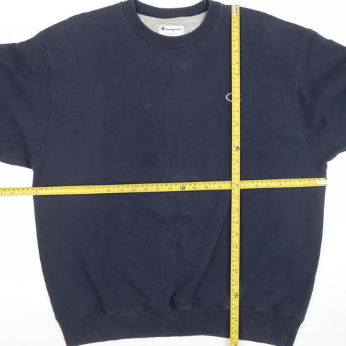 Champion Men's Blue Crew Neck Pullover Sweatshirt L Regular Fit