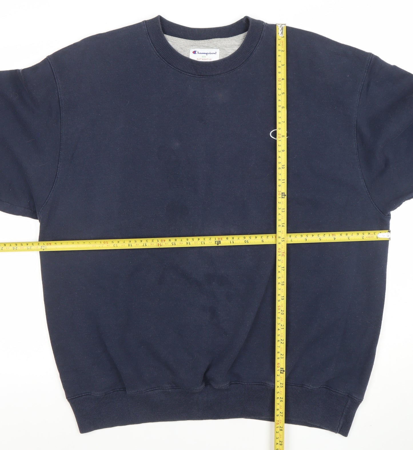 Champion Men's Blue Crew Neck Pullover Sweatshirt L Regular Fit