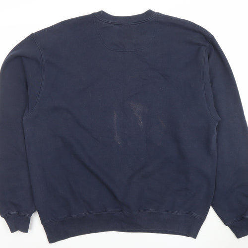 Champion Men's Blue Crew Neck Pullover Sweatshirt L Regular Fit