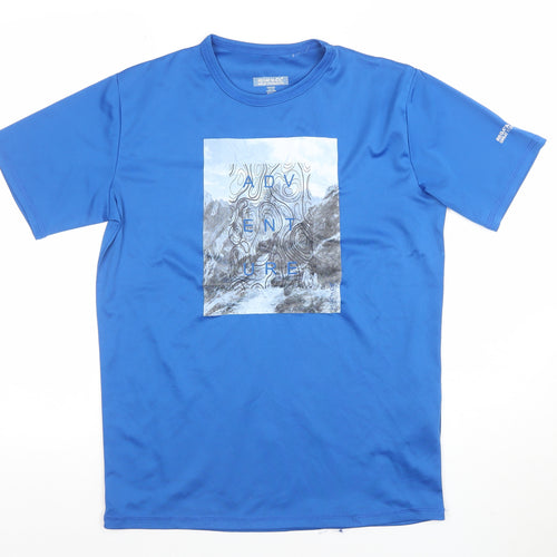 Regatta Boys Blue Adventure Graphic T-Shirt 15-16 Years Lightweight Activewear