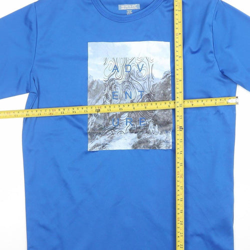 Regatta Boys Blue Adventure Graphic T-Shirt 15-16 Years Lightweight Activewear