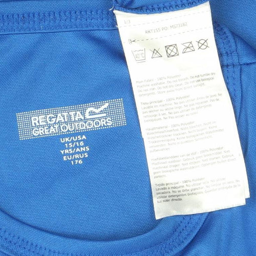 Regatta Boys Blue Adventure Graphic T-Shirt 15-16 Years Lightweight Activewear