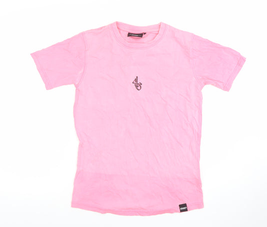 Sonneti Girls Pink Cotton Crew Neck Short Sleeve T-Shirt 10-12 Years