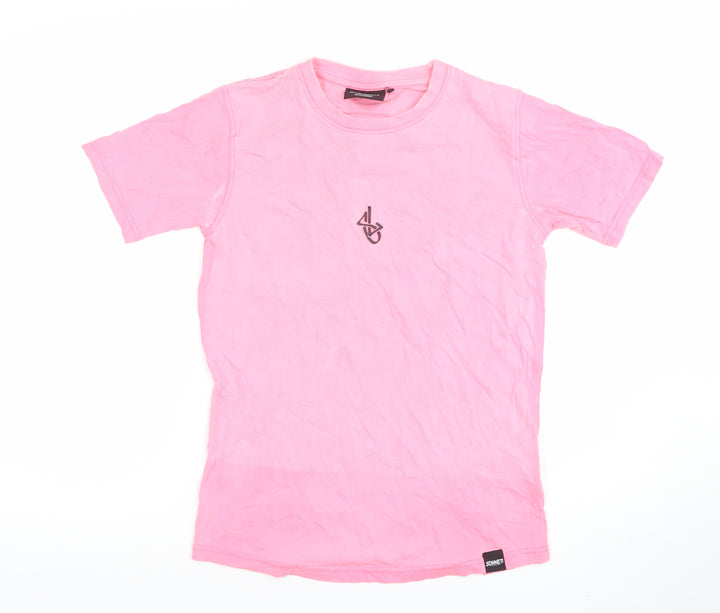 Sonneti Girls Pink Cotton Crew Neck Short Sleeve T-Shirt 10-12 Years