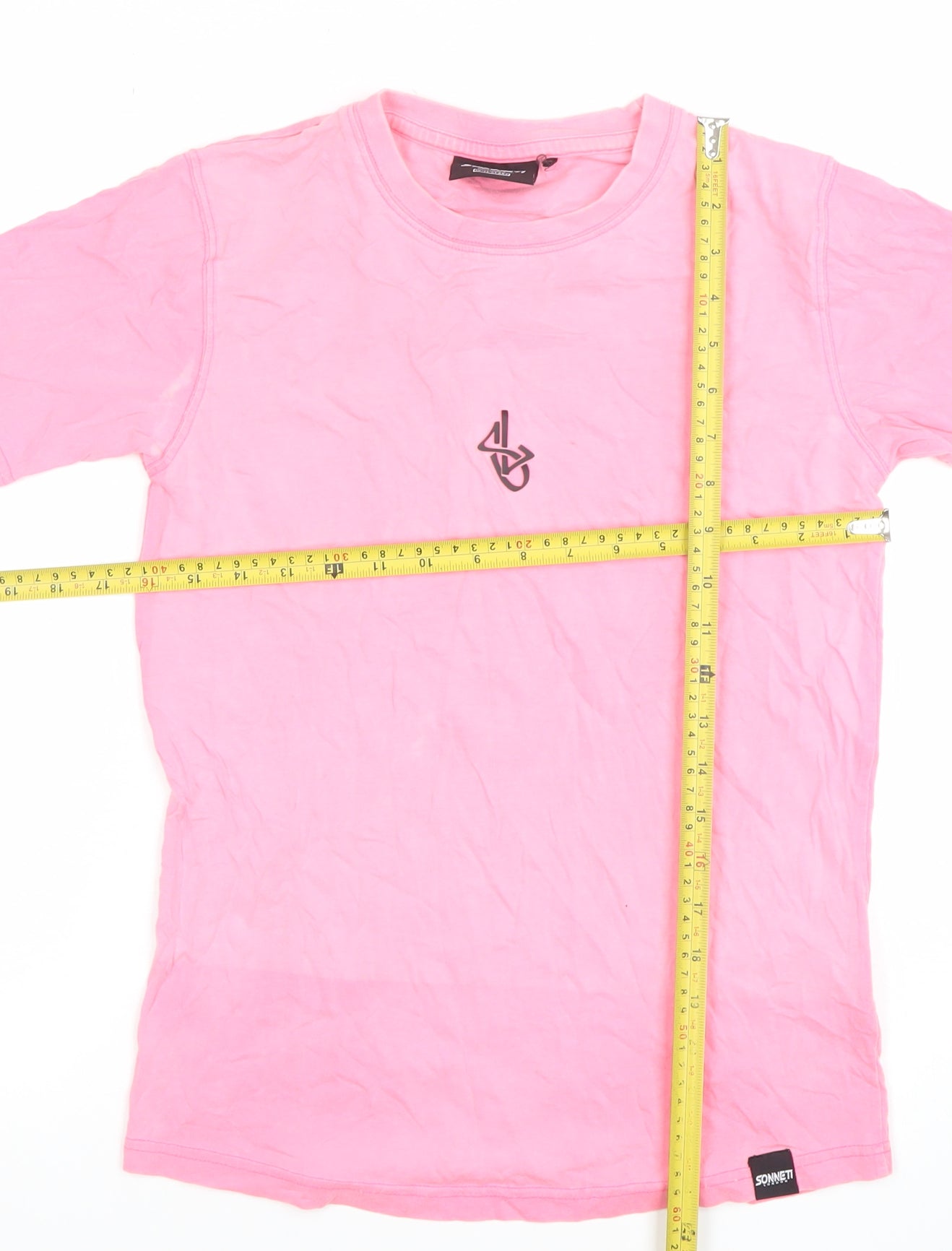 Sonneti Girls Pink Cotton Crew Neck Short Sleeve T-Shirt 10-12 Years