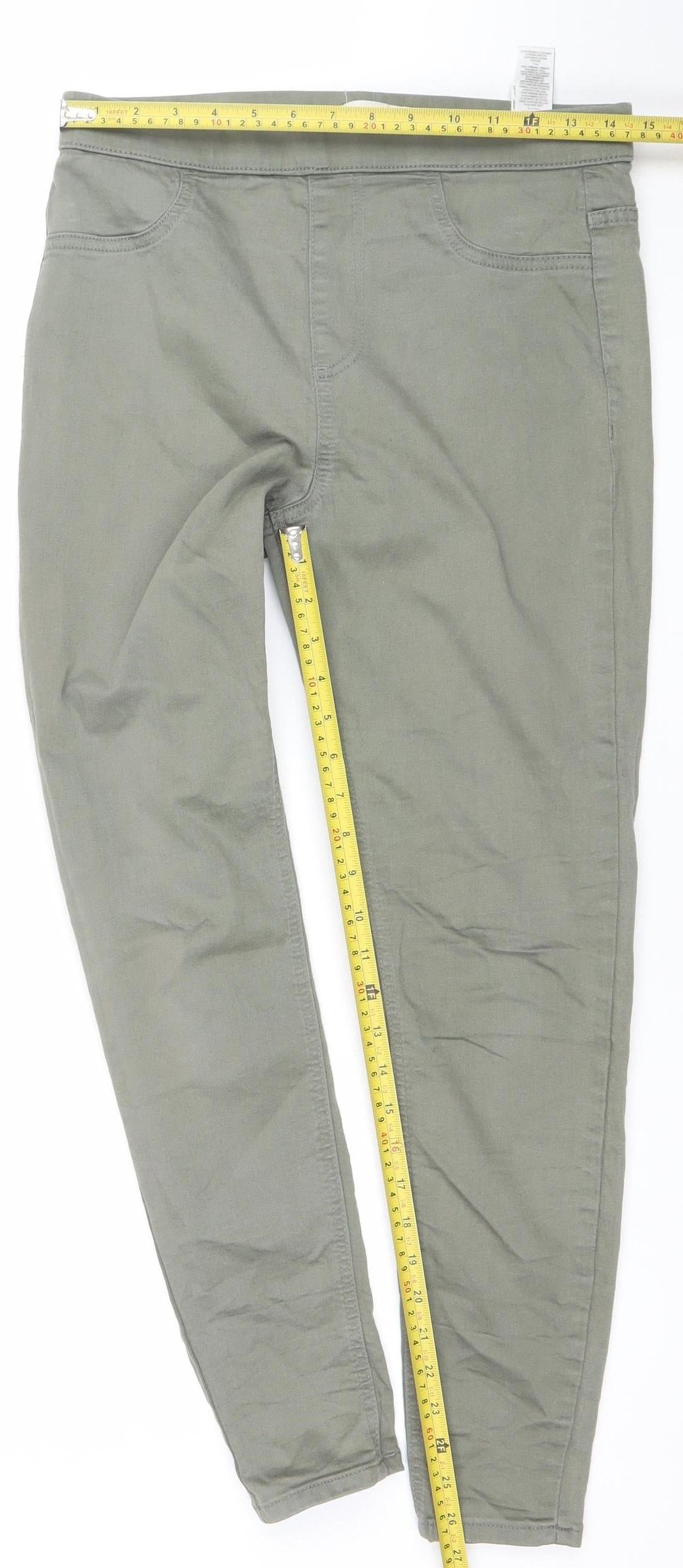 Marks and Spencer Womens Green Size 12 Skinny Stretch Jeans