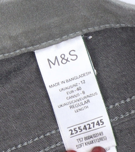 Marks and Spencer Womens Green Size 12 Skinny Stretch Jeans