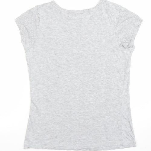 Disney Women’s Grey Minnie Mouse T-Shirt Size 8 Short Sleeve Cotton