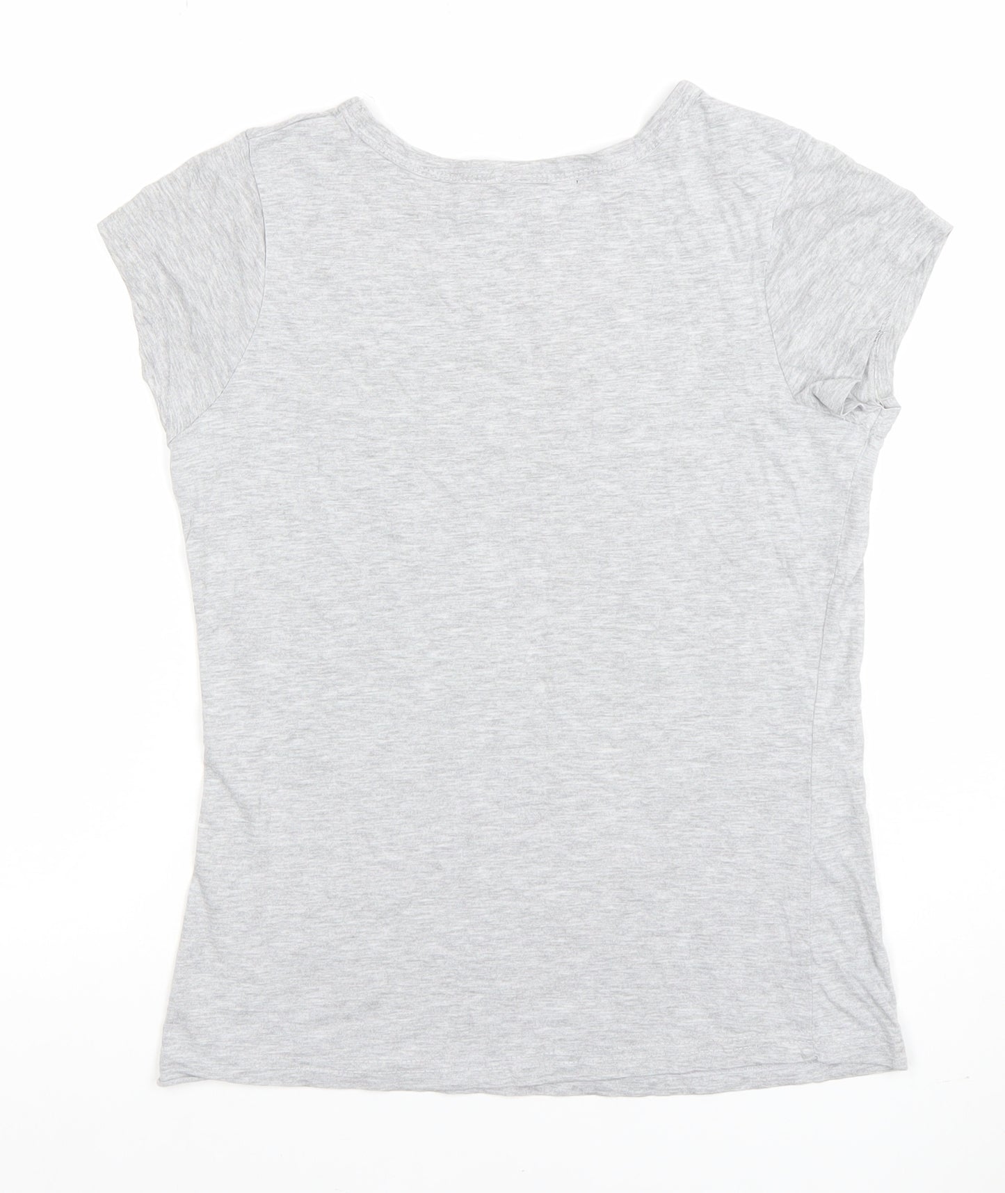 Disney Women’s Grey Minnie Mouse T-Shirt Size 8 Short Sleeve Cotton
