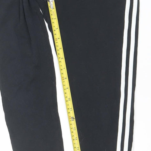 Adidas Womens Black Size 10 Slim Fit Side Stripe Active Leggings