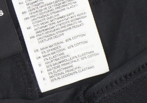 Adidas Womens Black Size 10 Slim Fit Side Stripe Active Leggings