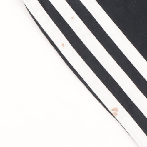 Adidas Womens Black Size 10 Slim Fit Side Stripe Active Leggings