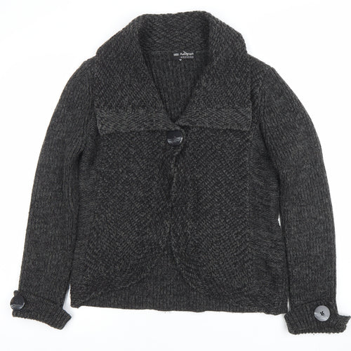 Marks & Spencer Women’s Grey Chunky Knit Cardigan Size 12 Long Sleeve