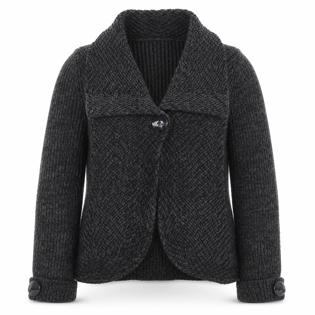 Marks & Spencer Women’s Grey Chunky Knit Cardigan Size 12 Long Sleeve