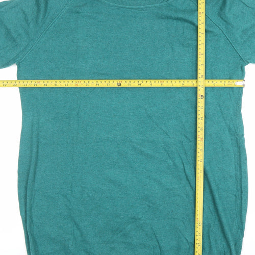 Next Women Green 3/4 Sleeve Scoop Neck Pullover Jumper Size 18