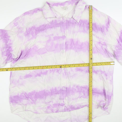 River Island Women’s Multicoloured Size 18 Button-Up Viscose Shirt