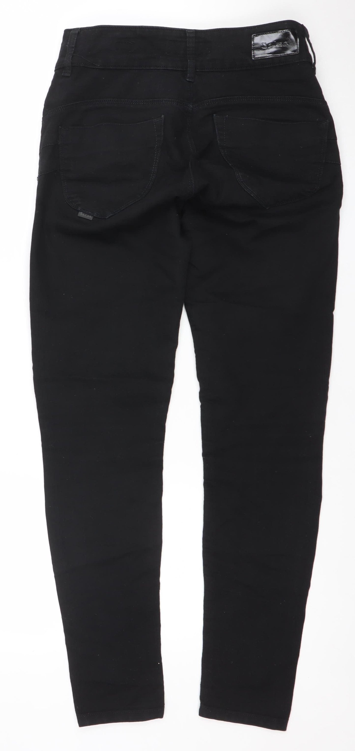 Salsa Women’s Black Skinny Jeans Size 12 Regular Fit Mid Rise