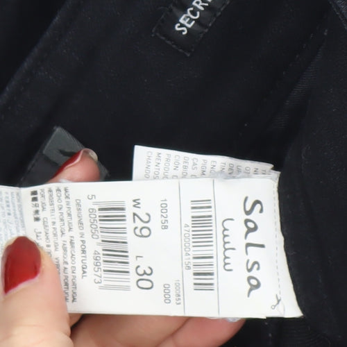 Salsa Women’s Black Skinny Jeans Size 12 Regular Fit Mid Rise