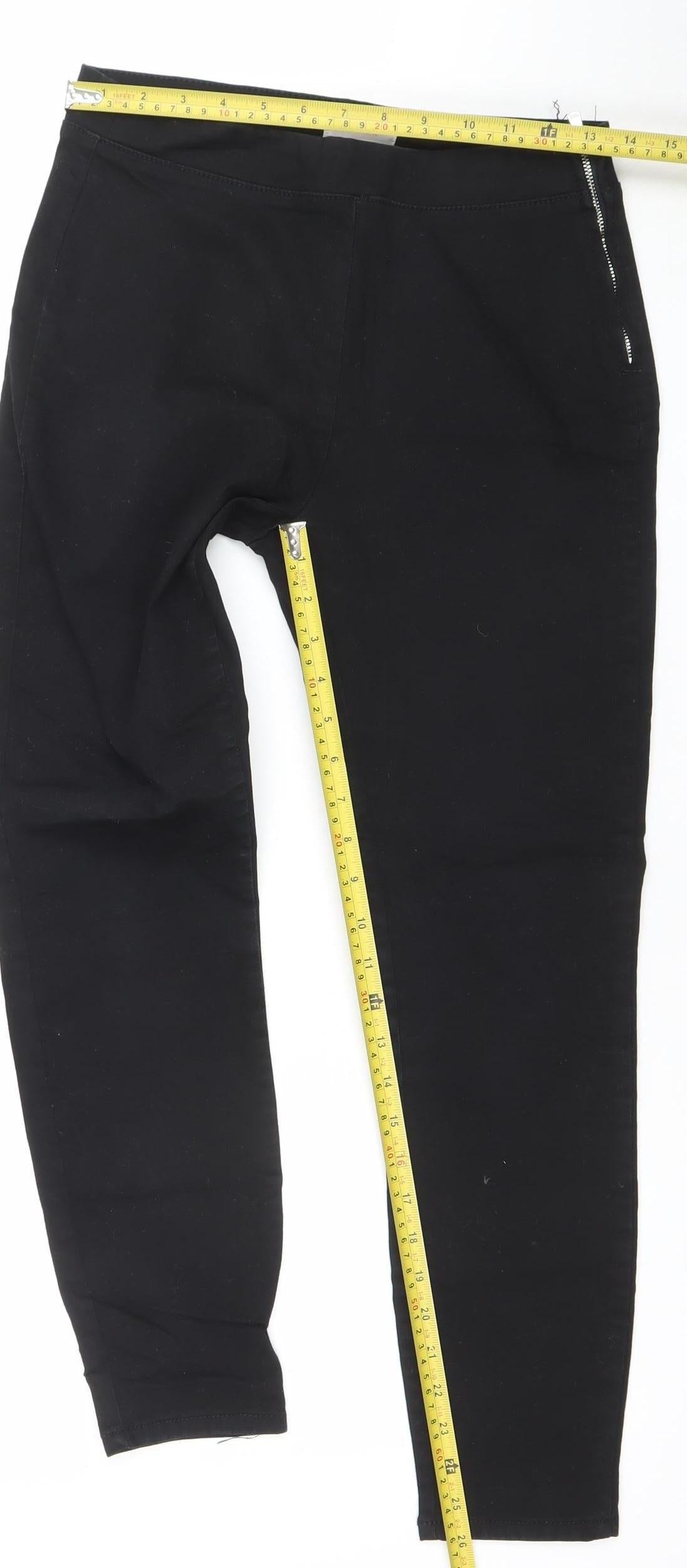 Savida Women’s Black Skinny Stretch Jeans Size 10 Ankle Zip