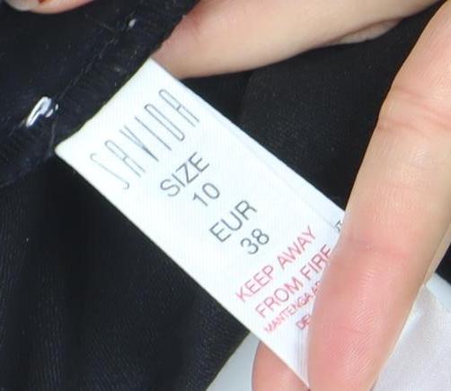 Savida Women’s Black Skinny Stretch Jeans Size 10 Ankle Zip
