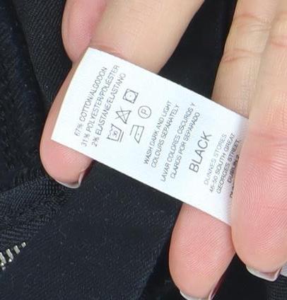 Savida Women’s Black Skinny Stretch Jeans Size 10 Ankle Zip