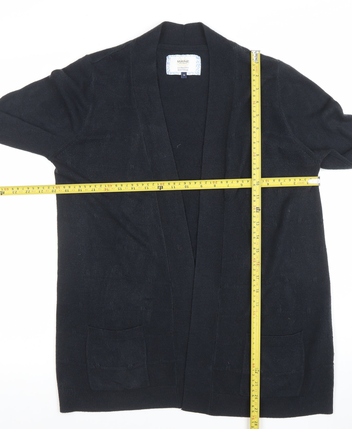 Maine New England Women's Black Size 16 Cardigan Ultra Soft Knitwear