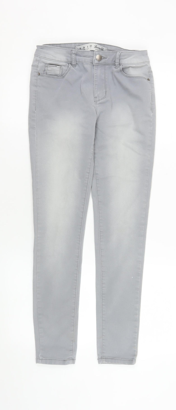 Denim Co Women's Grey Skinny Stretch Jeans Size 8