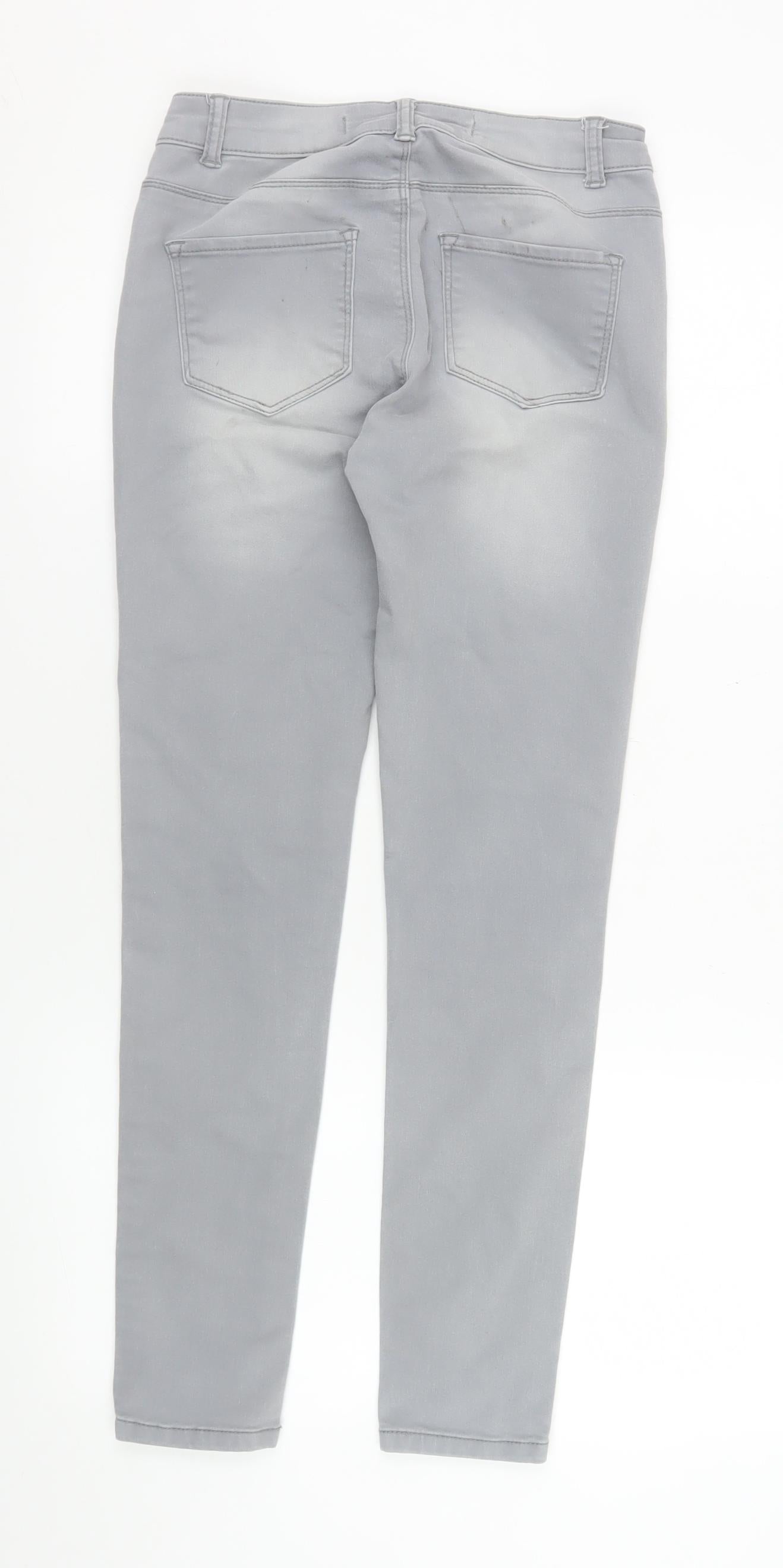 Denim Co Women's Grey Skinny Stretch Jeans Size 8