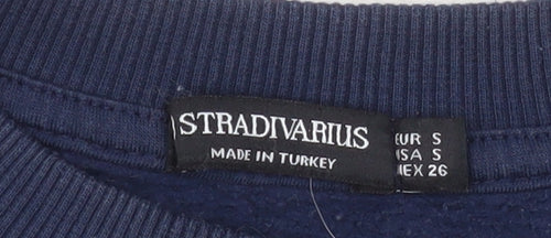 Stradivarius Unisex Blue Paris Graphic Pullover Sweatshirt Size S
