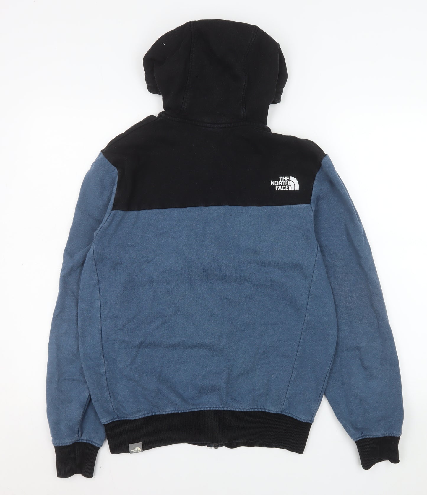 The North Face Mens Blue Hooded Cotton Full Zip Jacket Size S