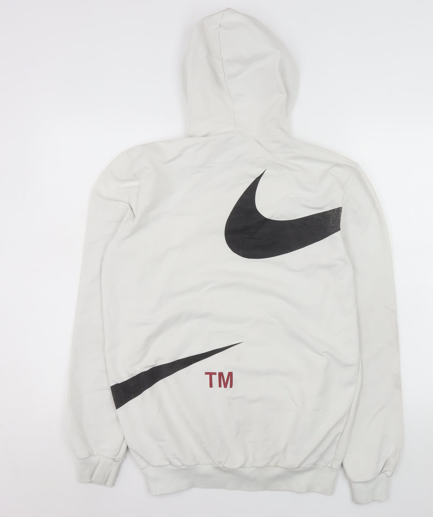 Nike Men's White XL Pullover Hoodie with Graphic Print Logo