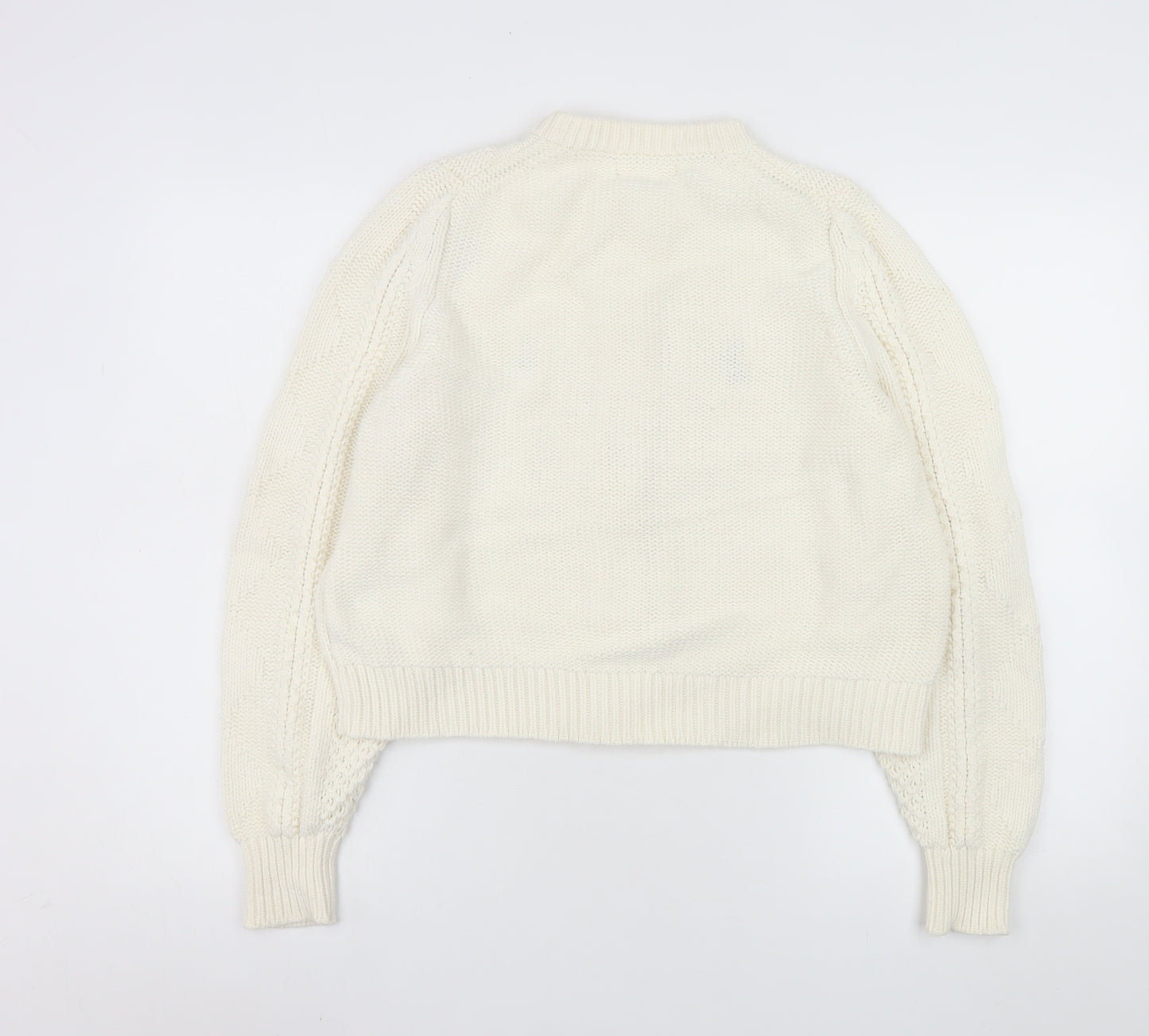 Marks and Spencer Women’s Ivory Embroidered Knit Cardigan Size 16