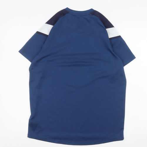Umbro Men Blue Raglan Short Sleeve Football Jersey T-Shirt Size L