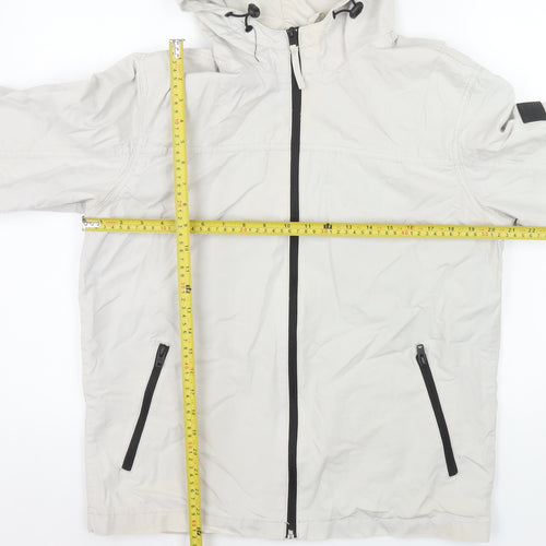 Jack & Jones Men’s White L Hooded Windbreaker Jacket