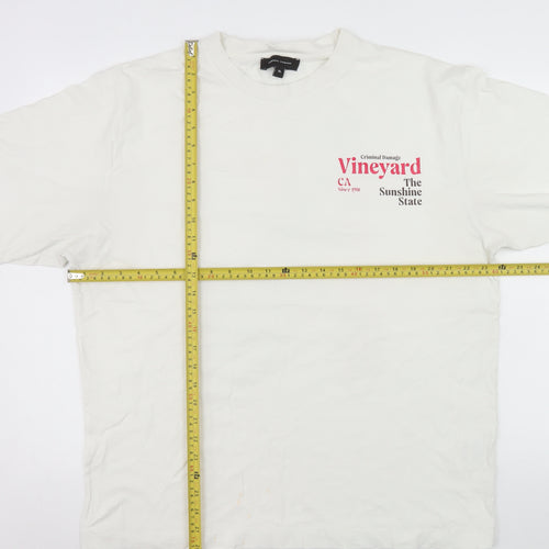 Criminal Damage Men's White California Vineyard Graphic T-Shirt XL