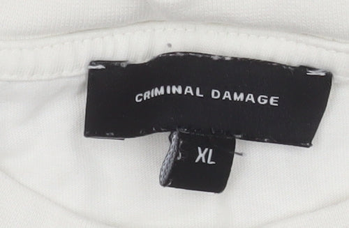 Criminal Damage Men's White California Vineyard Graphic T-Shirt XL