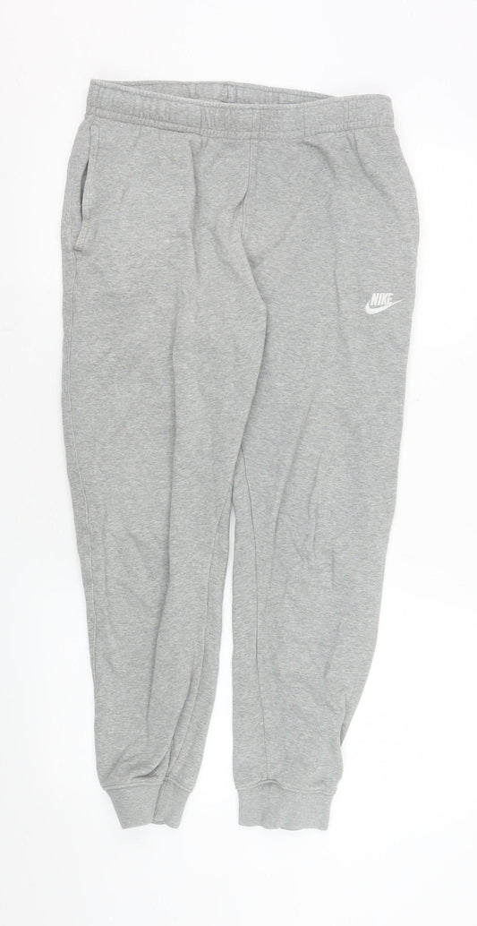 Nike Men’s Grey Jogger Sweatpants M Regular Fit Fleece Tapered