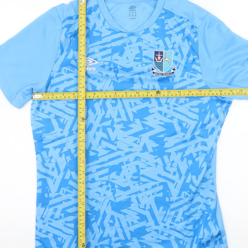 Umbro Men’s Blue Athletic Jersey T-Shirt L Football Training Top