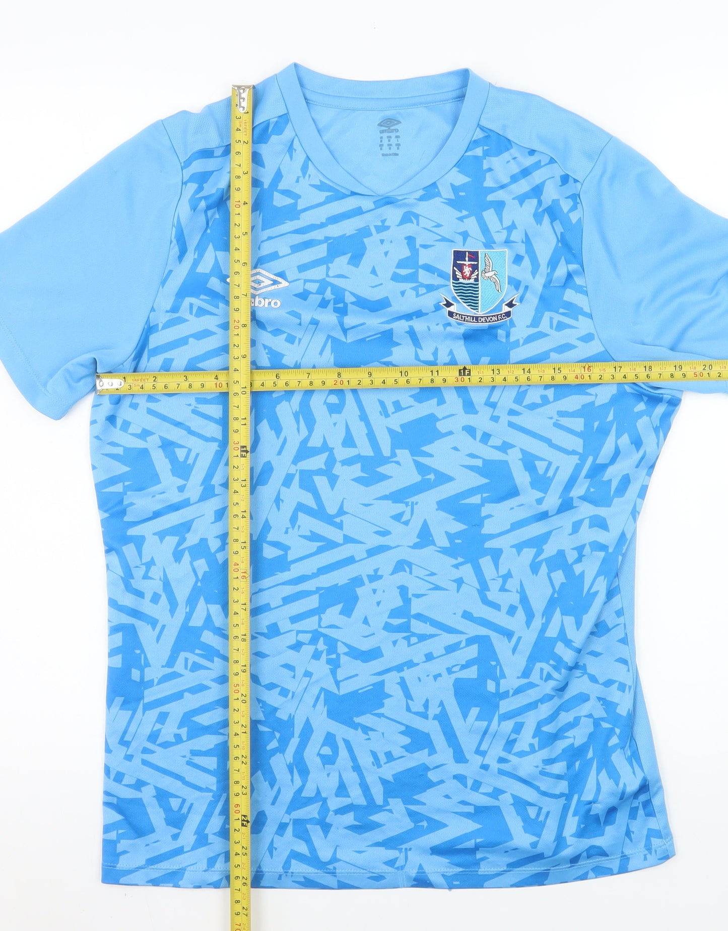 Umbro Men’s Blue Athletic Jersey T-Shirt L Football Training Top
