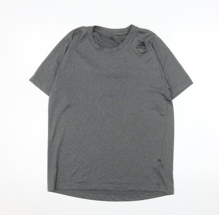 Adidas Mens Grey Small Training T-Shirt Climalite Athletic Fit