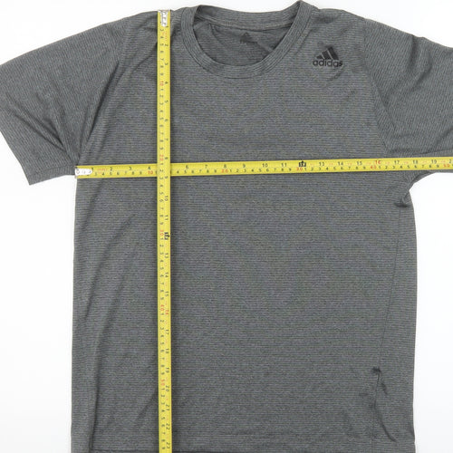 Adidas Mens Grey Small Training T-Shirt Climalite Athletic Fit