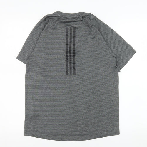 Adidas Mens Grey Small Training T-Shirt Climalite Athletic Fit